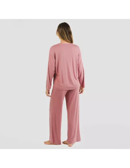 Pijama comprido viscosa mulher liso Pijama comprido viscosa mulher liso
