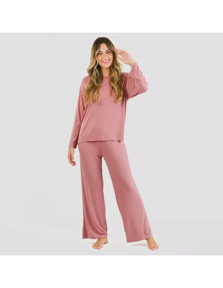 Pijama comprido viscosa mulher liso Pijama comprido viscosa mulher liso