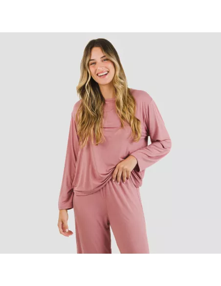 Pijama comprido viscosa mulher liso Pijama comprido viscosa mulher liso