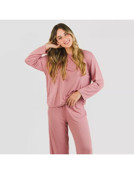 Pijama comprido viscosa mulher liso Pijama comprido viscosa mulher liso