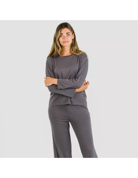 Pijama comprido viscosa mulher liso Pijama comprido viscosa mulher liso