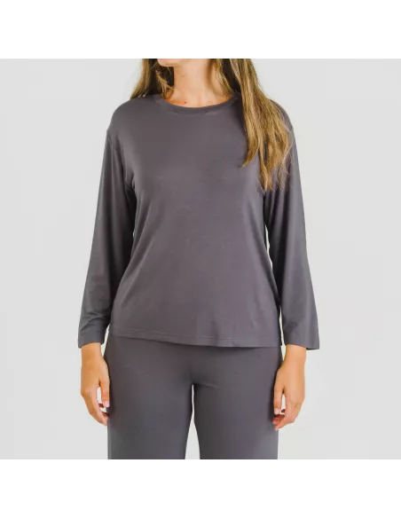 Pijama comprido viscosa mulher liso Pijama comprido viscosa mulher liso