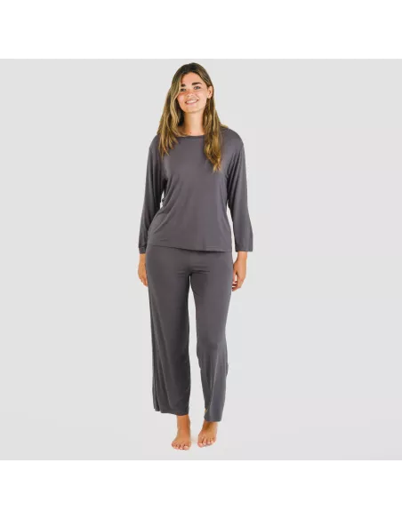 Pijama comprido viscosa mulher liso Pijama comprido viscosa mulher liso