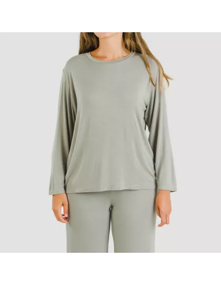 Pijama comprido viscosa mulher liso Pijama comprido viscosa mulher liso