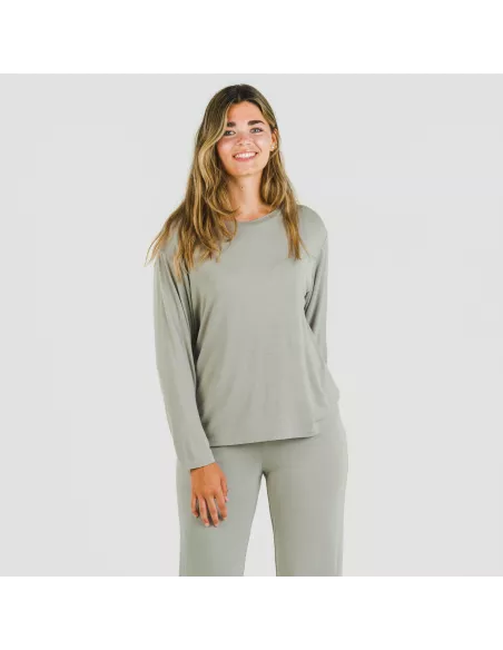 Pijama comprido viscosa mulher liso Pijama comprido viscosa mulher liso