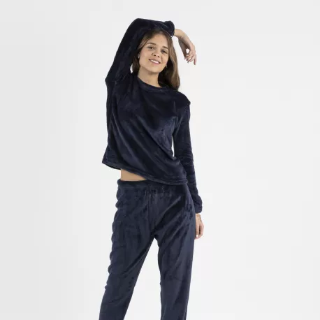 Pijama veludo liso