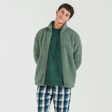 Casaco sherpa homem lisa