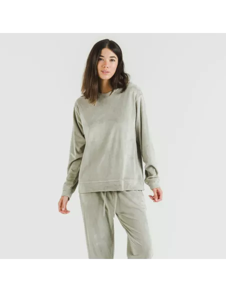 Pijama comprido Velvet liso