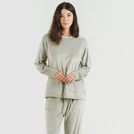 Pijama comprido Velvet liso