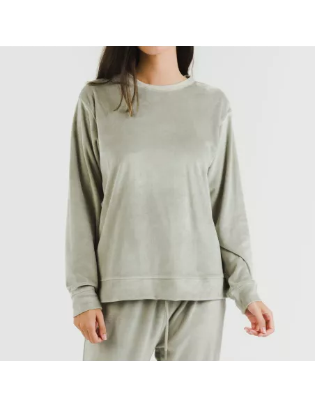 Pijama comprido Velvet liso