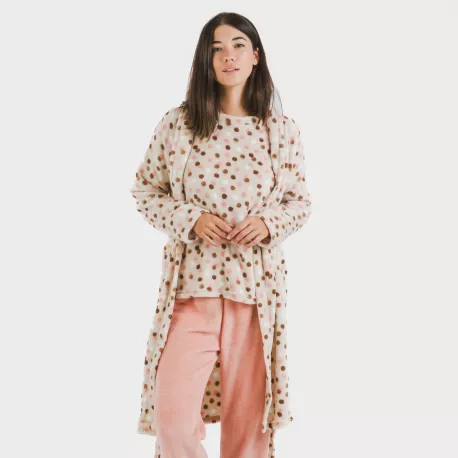 Roupão coral Janice pêssego