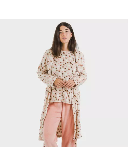 Roupão coral Janice pêssego