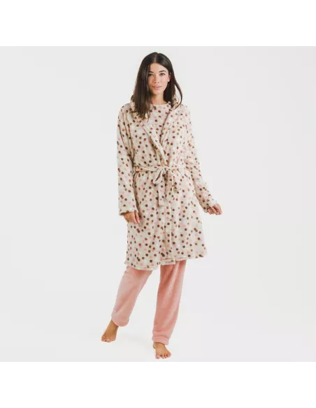 Roupão coral Janice pêssego