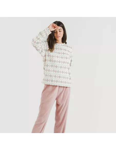 Pijama coral Casimira malva