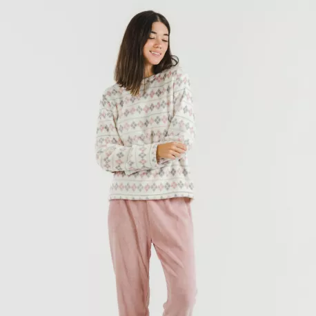 Pijama coral Casimira malva