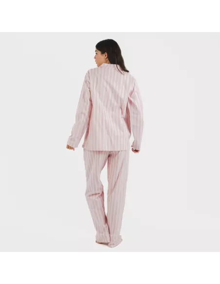 Pijama Flanela com lapela mulher Raya Marsella rosa Pijama Flanela com lapela mulher Raya Marsella rosa