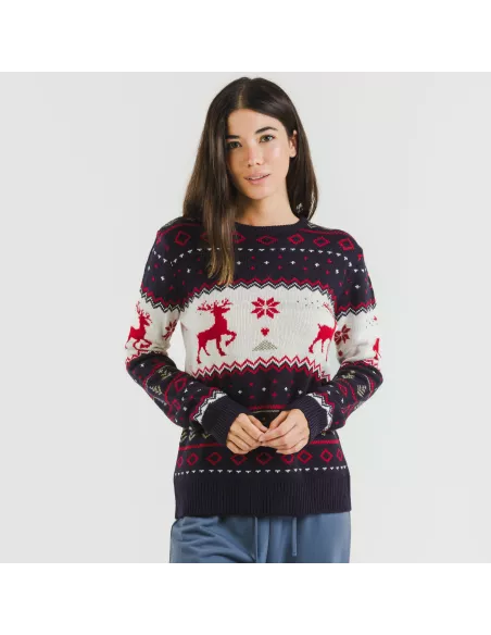 Camisola Jersey mulher Kiriko azul marinho