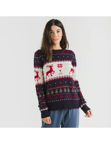 Camisola Jersey mulher Kiriko azul marinho