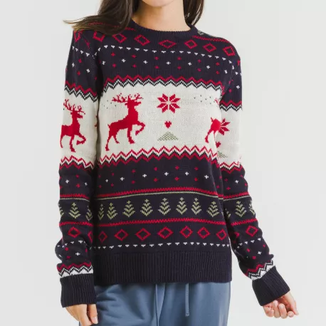 Camisola Jersey mulher Kiriko azul marinho