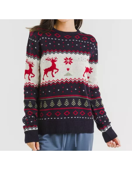 Camisola Jersey mulher Kiriko azul marinho