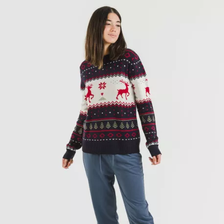 Camisola Jersey mulher Kiriko azul marinho