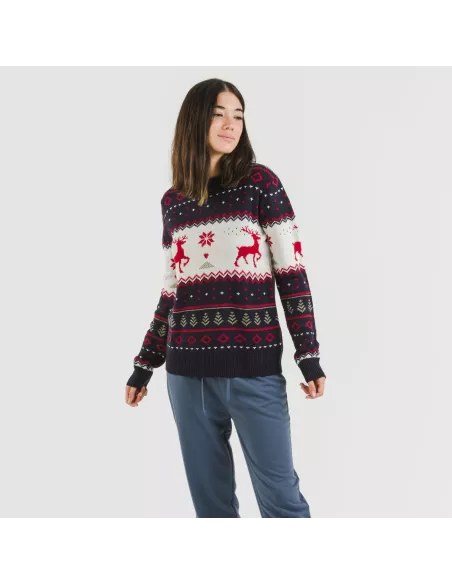 Camisola Jersey mulher Kiriko azul marinho