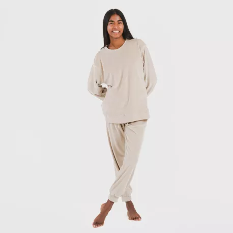 Pijama comprido Velvet liso