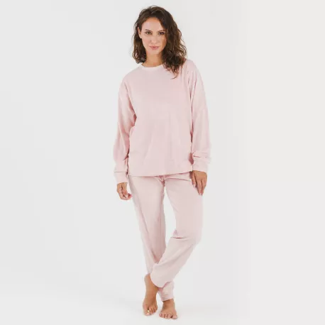 Pijama comprido Velvet liso