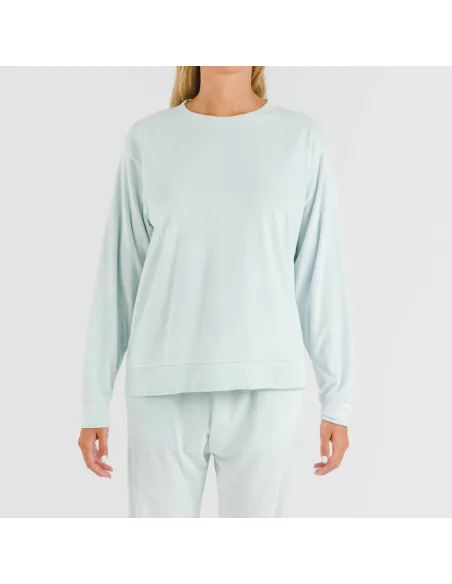 Pijama comprido Velvet liso