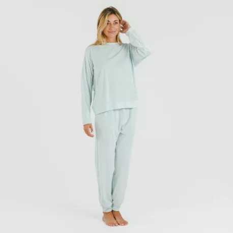 Pijama comprido Velvet liso