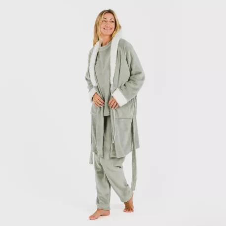 Roupão veludo sherpa liso