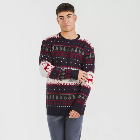 Camisola Jersey homem Kiriko azul marinho