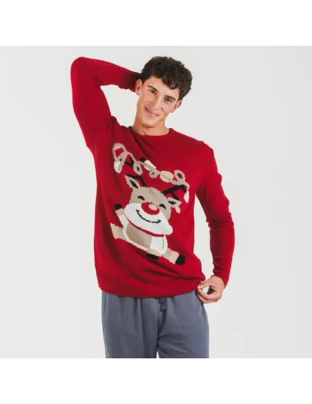 Camisola Jersey homem Rodolfo vermelho Camisola Jersey homem Rodolfo vermelho