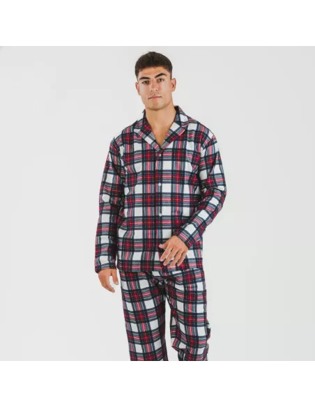 Pijama flanela com lapela homem Cuadro Celestia