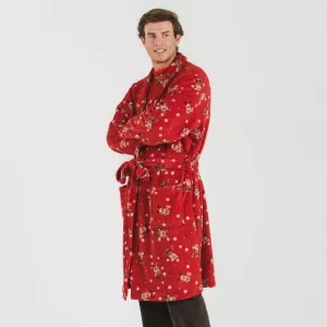 Roupão coral homem Rodolfo vermelho 2