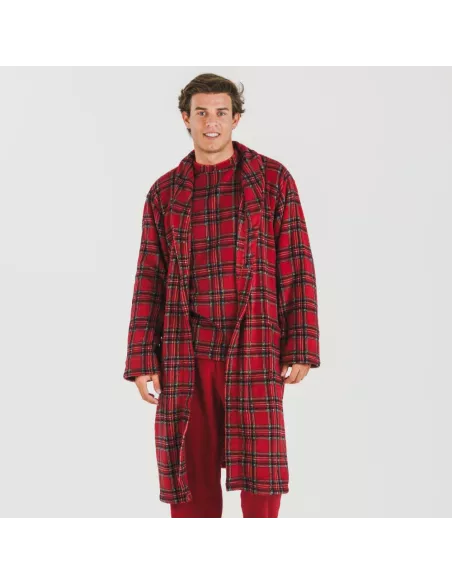 Roupão coral homem Nicolas vermelho Roupão coral homem Nicolas vermelho