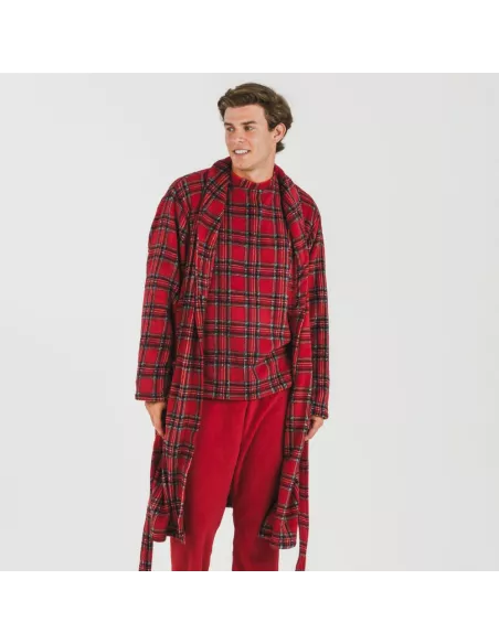 Roupão coral homem Nicolas vermelho Roupão coral homem Nicolas vermelho