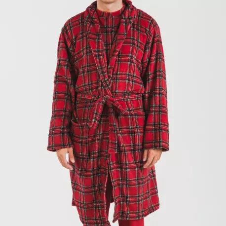 Roupão coral homem Nicolas vermelho