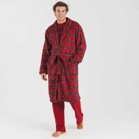Roupão coral homem Nicolas vermelho