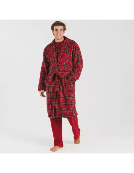 Roupão coral homem Nicolas vermelho Roupão coral homem Nicolas vermelho