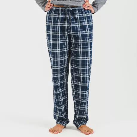 Pijama homem flanela Cuadro Brais cinza misto