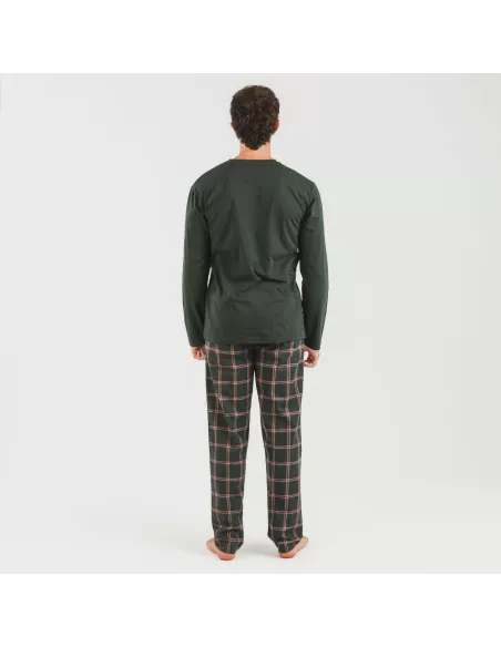 Pijama homem flanela Cuadro Nelby verde caça Pijama homem flanela Cuadro Nelby verde caça