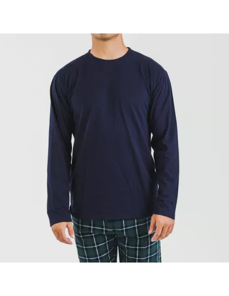 Pijama homem flanela Cuadro Ruz azul marinho Pijama homem flanela Cuadro Ruz azul marinho