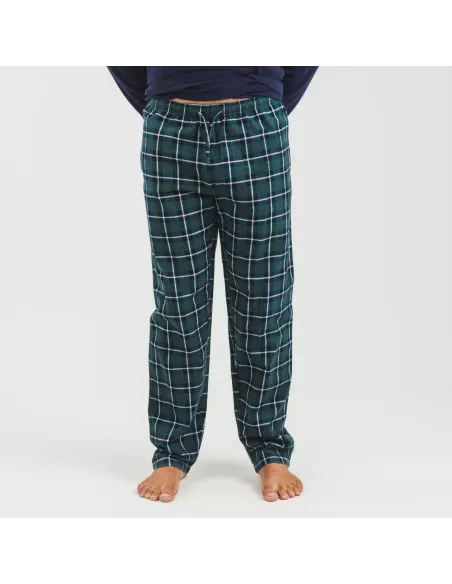 Pijama homem flanela Cuadro Ruz azul marinho Pijama homem flanela Cuadro Ruz azul marinho