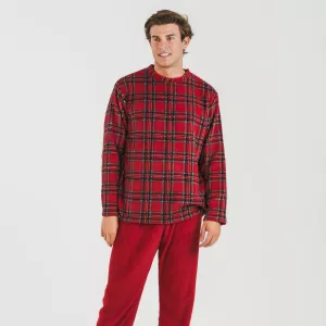 Pijama coral homem Nicolas vermelho 2