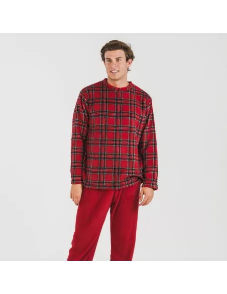 Pijama coral homem Nicolas vermelho Pijama coral homem Nicolas vermelho