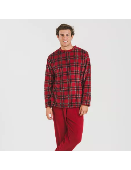Pijama coral homem Nicolas vermelho Pijama coral homem Nicolas vermelho