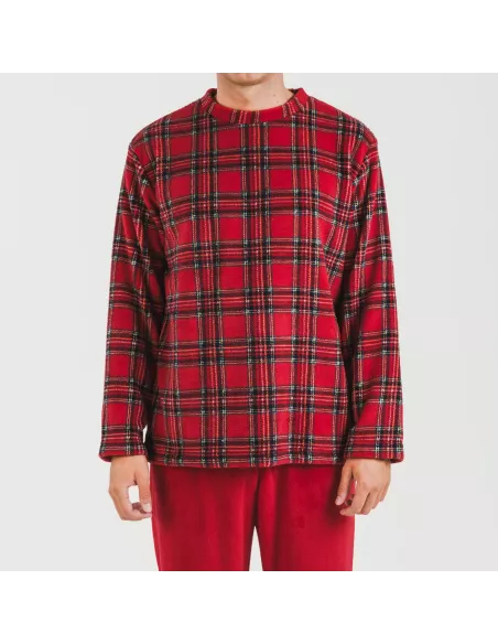 Pijama coral homem Nicolas vermelho Pijama coral homem Nicolas vermelho