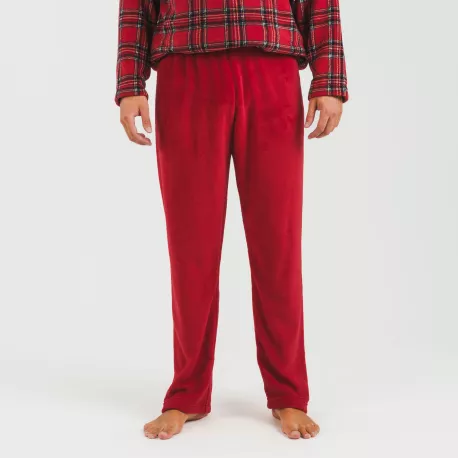 Pijama coral homem Nicolas vermelho