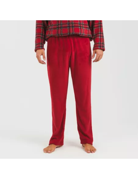 Pijama coral homem Nicolas vermelho Pijama coral homem Nicolas vermelho